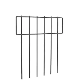10PC 13inch*17inch Black Metal Protective Decorative Garden Fence, Animal Barrier, Yard And Lawn Isolation Fence, Outdoor Wrought Iron Fence