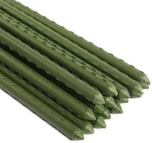 10PC Dark Green Solid Plastic Rods - DIY Craft Material, Support Sticks, Garden Tying Poles, Plant Binding Stakes