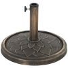 Round Patio Umbrella Base, 26 lbs Resin Umbrella Stand Base, Heavy Duty Patio Umbrella Holder for 1.3"/1.5"/1.9" Umbrella Poles for Outdoor, Lawn