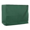 600D Oxford 3-Seater Patio Swing Cover Outdoor Swing Chair Cover Rain Protection Waterproof Anti-UV, Dark Green
