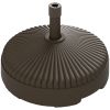 Round Patio Umbrella Base Holder, Heavy Duty Outdoor Umbrella Stand Base, Filled Up to 62lbs with Stand or 51lbs with Water for Garden, Poolside