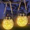 Solar Lantern Crackle Glass Ball