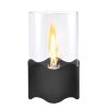 Wave-shaped Tabletop Bio Ethanol Fireplace Indoor Outdoor,Portable Table Top Fire Pit Fuel Bioethanol Burner Heater Black
