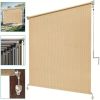 Outdoor Sun Shade Screen for Patio Gazebo Porch Cordless Roll Up Design UV Protection Roller Blind for Deck Balcony Backyard Garden Pergola Privacy Su