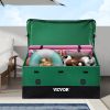 VEOVR Outdoor Storage Box, 150 Gallon Waterproof PE Tarpaulin Deck Box with Galvanized Frame, All-Weather Protection & Portable, for Camping, Garden