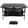 Folding Aluminum Camping Table with Carry Bag Lightweight Portable Medium Size Table for Indoor Outdoor Use Perfect for Backyard BBQ Patio Beach Picni