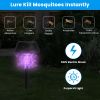 Solar Mosquito Zapper 4-Pack â€“ Dual Purple UV & White LED Modes, 532 V Electric Shock, Auto On/Off, 800 mAh Rechargeable Battery