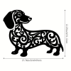 "Black Iron Dachshund Dog Metal Wall Art â€“ Modern Home & Outdoor Decor for Living Room, Bedroom, Bathroom, Garden, Patio | Waterproof