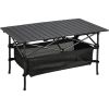 1pc Camping Table That Fold up Lightweight, Aluminum Folding Table Roll Up Table with Easy Carrying Bag for Indoor, Outdoor, Camping, Backyard, BBQ
