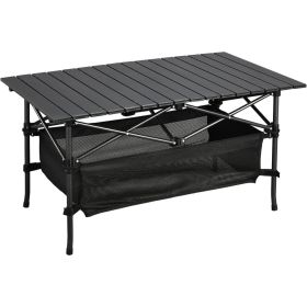 1pc Camping Table That Fold up Lightweight, Aluminum Folding Table Roll Up Table with Easy Carrying Bag for Indoor, Outdoor, Camping, Backyard, BBQ