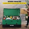 VEOVR Outdoor Storage Box, 150 Gallon Waterproof PE Tarpaulin Deck Box with Galvanized Frame, All-Weather Protection & Portable, for Camping, Garden