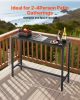 VEVOR Outdoor Bar Table, 47 x 15 in Patio Bar Table, Waterproof Top & Sturdy Metal Frame, Rectangle Counter Height Dining Tables