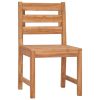 Garden Chair Set of 6 Natural Teak Solid Teak Wood Standard