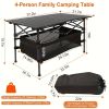 Lightweight Aluminum Folding Camping Table , Portable Roll-Up Design for Outdoor, Camping, Beach, BBQ, Patio, and Picnic