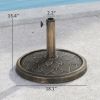 Round Patio Umbrella Base, 26 lbs Resin Umbrella Stand Base, Heavy Duty Patio Umbrella Holder for 1.3"/1.5"/1.9" Umbrella Poles for Outdoor, Lawn