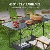 Portable Outdoor Folding Picnic Table, Lightweight Aluminum Roll-Up Camping Table with Carry Bag for Camping, Beach, Backyard, BBQ, Party, Patio