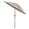 10Ft 3-Tiers Patio Umbrella Khaki
