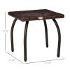 Wicker Side Table Patio All-Weather Material Outdoor Furniture