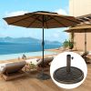 Round Patio Umbrella Base, 26 lbs Resin Umbrella Stand Base, Heavy Duty Patio Umbrella Holder for 1.3"/1.5"/1.9" Umbrella Poles for Outdoor, Lawn