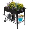 Mobile Metal Raised Garden Bed Cart with Legs