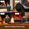 Household Coal Ash Can with Side Grips for Fireplace Fire Pits