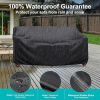 Patio Sofa Cover Waterproof - Heavy Duty 2-Seater Outdoor Couch Cover Patio Furniture Covers with Air Vent and Handles, 60" LÃ—34" DÃ—30" H,