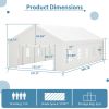 16x32FT Party Tent Heavy Duty, Large Wedding Event Shelters with 3 Storage Bags & Removable Sidewalls