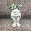 1pc Resin Planter Statue Vase, Outdoor Garden Ornaments Patio Lawn Garden Yard Entry Door Decor
