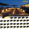 32/16 PCS Solar Deck Lights Outdoor, Solar Step Lights Waterproof Led Solar lights for Outdoor Stairs, Step , Fence, Yard, Patio