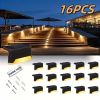 32/16 PCS Solar Deck Lights Outdoor, Solar Step Lights Waterproof Led Solar lights for Outdoor Stairs, Step , Fence, Yard, Patio