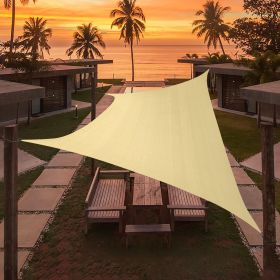Artpuch Custom Size Beige Sun Shade Sail Triangle Canopy 185 GSM Durable Fabric UV Block Awning for Outdoor Patio Garden Backyard (Customized Availabl (Color: Beige, size: 09'x25')