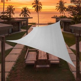 Artpuch Custom Size Light Gray Sun Shade Sail Triangle Canopy 185 GSM Durable Fabric UV Block Awning for Outdoor Patio Garden Backyard (Customized Ava (Color: Light Gray, size: 13'X28')