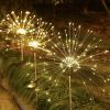 120 LED Solar Fireworks Lights, Starburst Fairy Lights with 8 Lighting Modes, IP4X, Solar Powered Pathway Lights for Patio, Yard